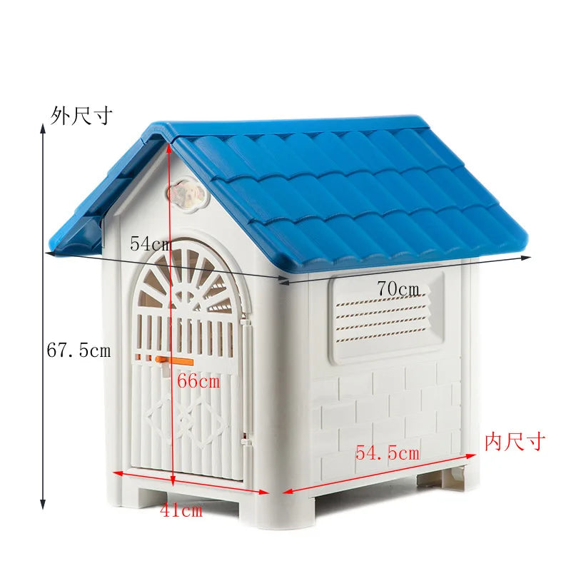 Casa para Perro Interior y Exterior con Cubierta Impermeable Removible