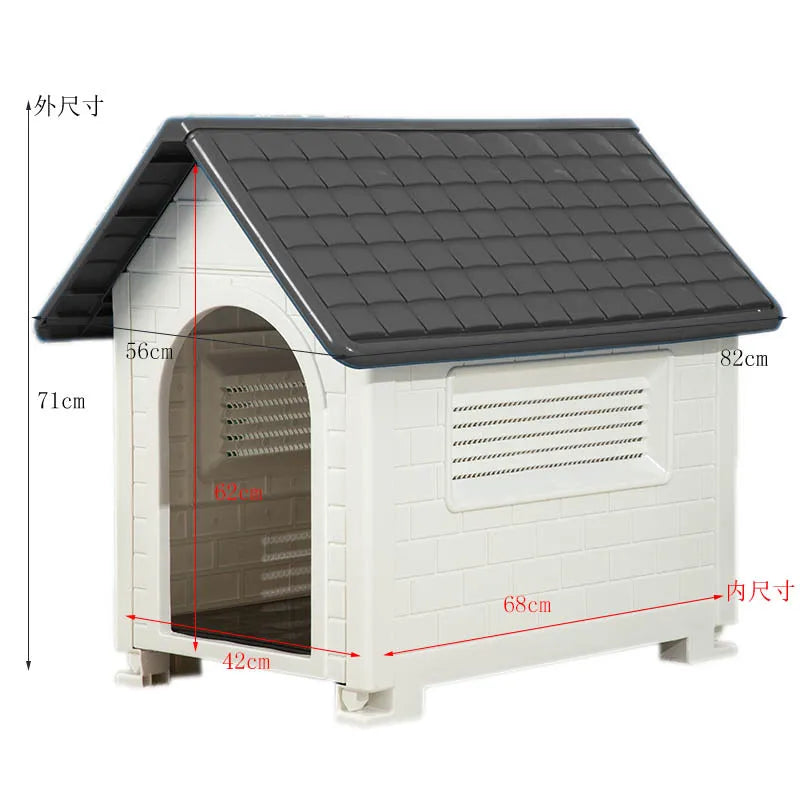 Casa para Perro Interior y Exterior con Cubierta Impermeable Removible