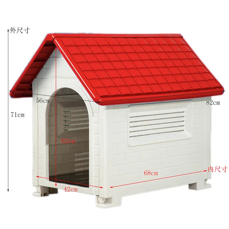 Casa para Perro Interior y Exterior con Cubierta Impermeable Removible