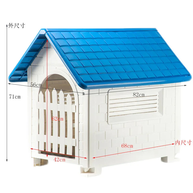 Casa para Perro Interior y Exterior con Cubierta Impermeable Removible