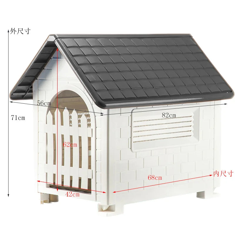 Casa para Perro Interior y Exterior con Cubierta Impermeable Removible