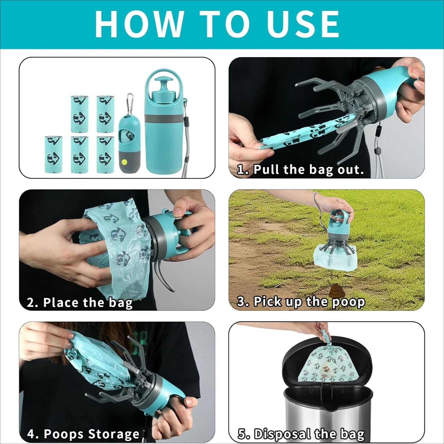 Recogedor Portátil de Excremento