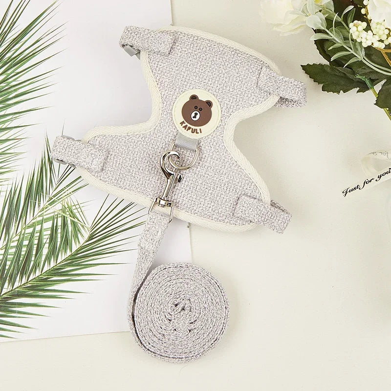 Arnés Acolchado con Correa para Conejos y Gatos