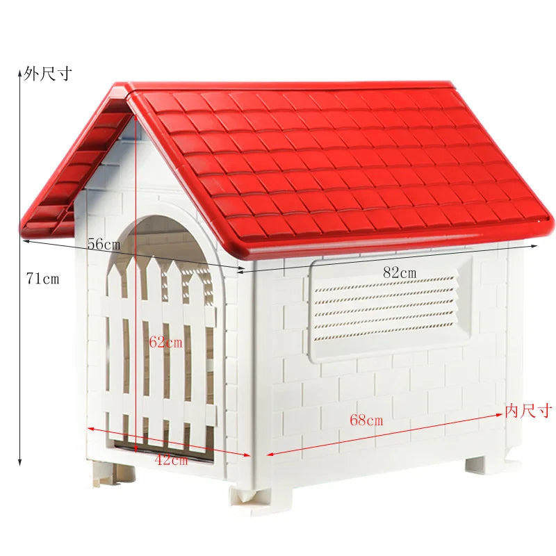 Casa para Perro Interior y Exterior con Cubierta Impermeable Removible