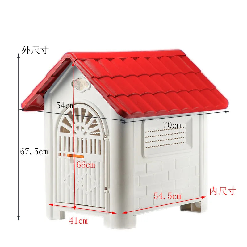 Casa para Perro Interior y Exterior con Cubierta Impermeable Removible