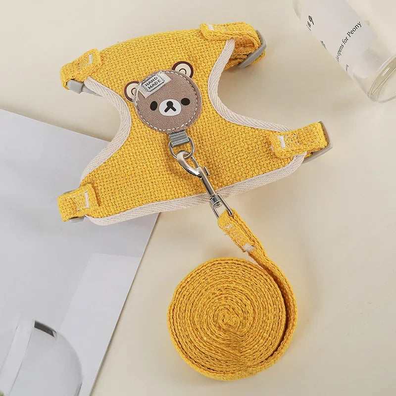 Arnés Acolchado con Correa para Conejos y Gatos