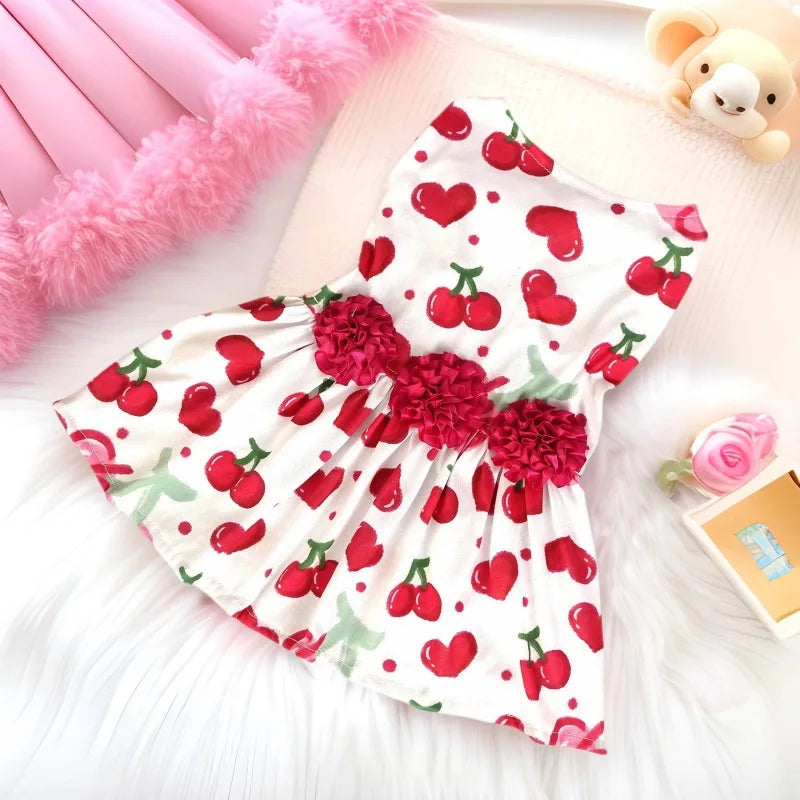 Vestido sin Mangas – Rosas y Cerezas, San Valentín